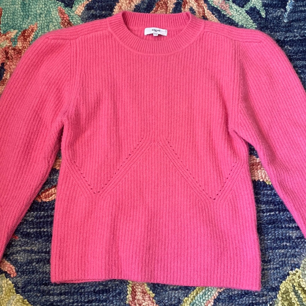 Suncoo Paris Wool Sweater Hot Pink